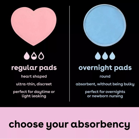 Bamboobies® Washable Nursing Pads For Breastfeeding, Reusable Breast, 2 … - Picture 4 of 9